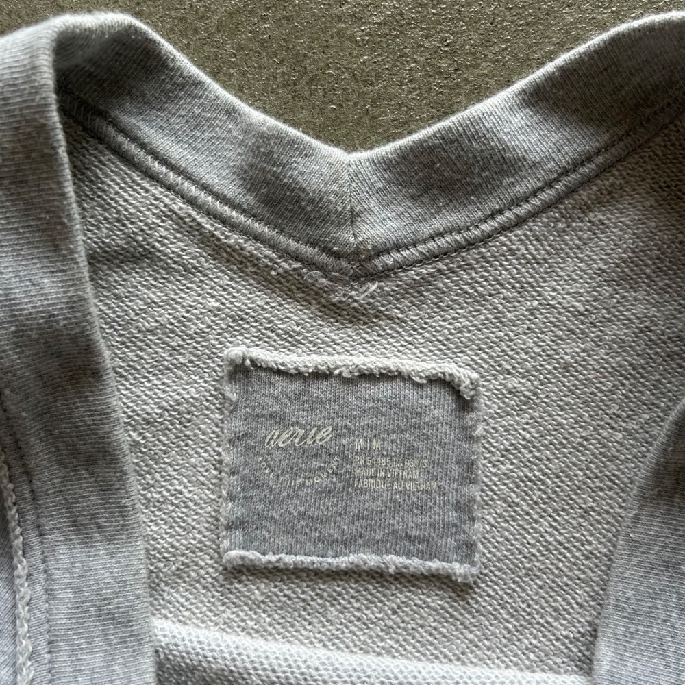 Aerie 1-800-goodenergy Sweatshirt Women's Medium Gray Crewneck Oversized - Picture 3 of 6